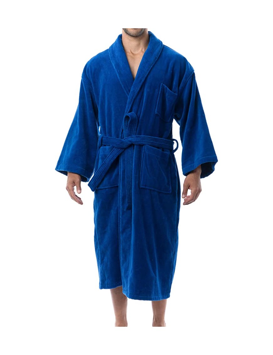 Alpine Swiss Pure Cotton Mens Terry Cloth Bathrobe Super Absorbent Spa Robe