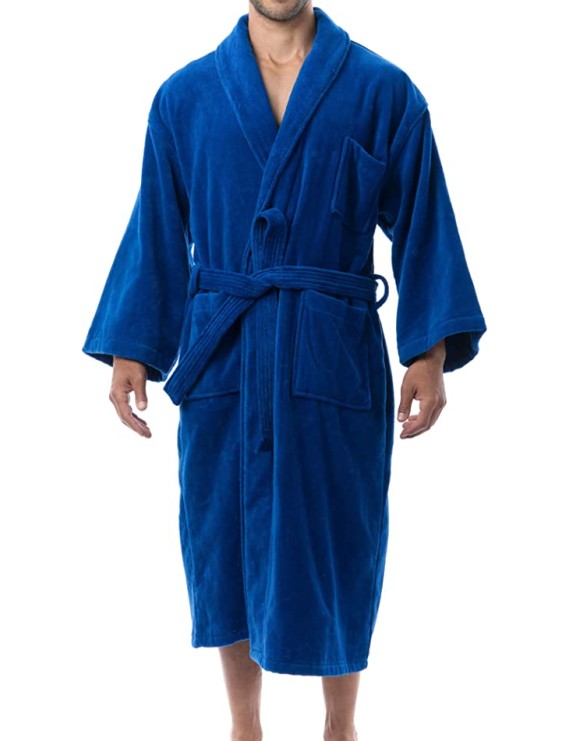 Alpine Swiss Pure Cotton Mens Terry Cloth Bathrobe Super Absorbent Spa Robe